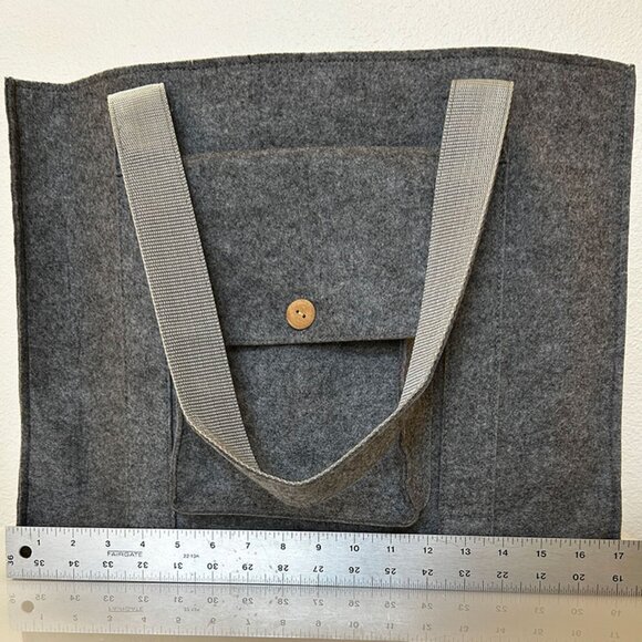 Grey Felt Tote Bag by Australian lifestyle brand kikki.K - Picture 8 of 16
